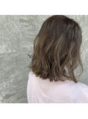 ボブ×ナチュラルハイライトカラー