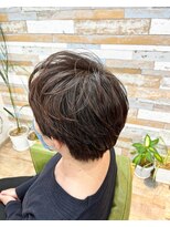 ハウオリ ヘアーワークス(Hauoli hair works)&nbsp;ノンブローカット×ショート×プレミアムカラー×ブルーパープル