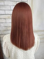 アイティー バイ アルバム 浦和店(IT by ALBUM)&nbsp;ロングピンクオレンジ_グレージュカラーボブウルフ_ba402591