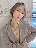 大人可愛い20代30代40代/丸みショート/インナーカラー
