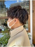 ナチュラルツイストスパイラルこなれ感お洒落パーマツーブロック