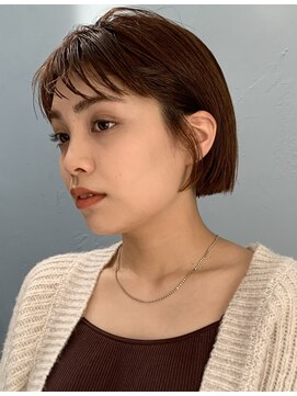 ガーランドギンザ(Garland Ginza) ショートボブショコラアッシュ前髪小顔カットモテ髪