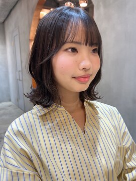 ロンド エスポワール 錦糸町(Lond espoir) ピンクブラウン美髪切りっぱなしボブ【ボブ/縮毛矯正/北澤華】