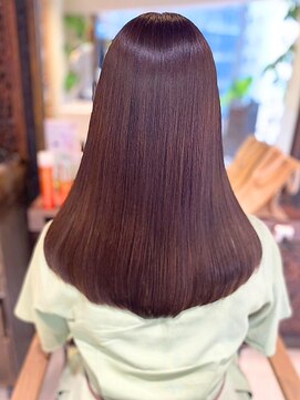 ヘアリゾート粋 ティガ 池袋店(tiga) 艶髪ストレート/セミロング/ブラウン