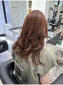 アプリコットベージュケアブリーチオレンジ暖色カラーかわいい