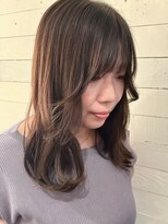 ルノン フィージュ(LUNON fieju)&nbsp;顔まわりレイヤー/サイドバング/ブラウンヘア