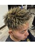 【久保指名クーポン】金メッシュ＋カット＋パーマ