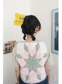 ナチュラルだけど個性的◎ツイスト編み込みアレンジ