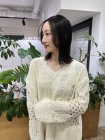 オーシャン(Ocean) 【OceanHair&Life田中愛梨】20代30代/切りっぱ/ダークブラウン