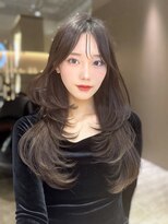 ロンドガーネット 池袋(Lond garnet)&nbsp;ミニウルフレイヤーカット顔周り前髪韓国ミディアムロング/池袋