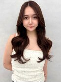 韓国レイヤー/ワインレッド/マロンベージュ/イメチェン/幡ヶ谷
