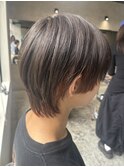 アプリコットオレンジ/くびれヘア/ウェーブショート［新潟］