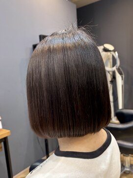 アルター(aL ter) 【艶感抜群！暗髪ボブ】くびれヘア/アプリコットオレンジ／中島