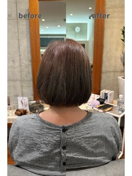 ヘアースタジオ ゼン カロン(Hair studio Zen kalon) ナチュラルブラウン×チャコールグレージュ20代30代40代50代ボブ