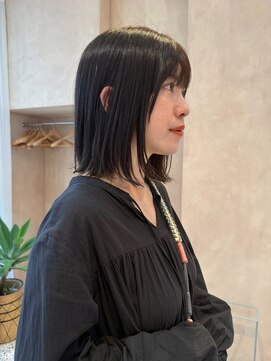 オン キャナルシティ博多前店(on) 【晴音】艶ミディアムボブ/ダークオリーブ/30代/博多