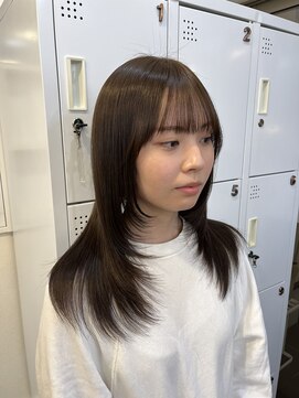 レイヤーカット×オリーブベージュ/髪質改善/トリートメント