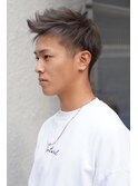 コンマヘアショートレイヤーかき上げパーマトランクスヘア