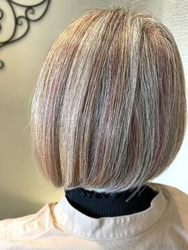 アールハーツ 峰店(R-HEARTS) 《R-HEARTSmine》☆白髪を活かした透け感グレージュ☆
