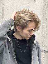 オーシャントーキョー シブヤジンナン(OCEAN TOKYO shibuya JINNAN) メンズハイトーンベージュセンターパート