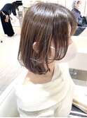韓国タンバルモリボブ×サンドベージュ