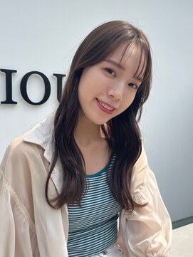 ディフィー 渋谷(defi) 大人可愛い20代30代40代外前髪ありロングレイヤー　黒髪