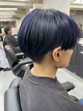 ショット 高槻(SHOT) ツーブロックマッシュ ダークブルー