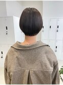 丸みショート/くびれヘア/黒髪スタイル[横浜駅]