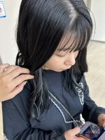 アチーブ ヘア デザイン(achieve hair design)&nbsp;イヤリングカラー×アッシュグレー×暗髪ダークトーン