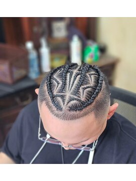 髪遊戯倶楽部 デザインコーンロウスパイラルパーマ/特殊ヘア/フォーロック