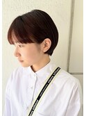 20代30代ミニボブココアブラウン小顔美肌ストレート丸みう