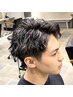メンズカット＋パーマ＋ブリーチメッシュ（オンカラーなし）￥26,100
