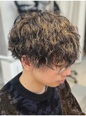 波巻きスパイラルパーマメンズマッシュツーブロック辻堂