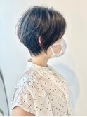 大人女性に人気の上品ショート/池袋/白髪ぼかし