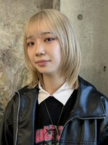 ソル ジングウマエ(SOL JINGUMAE) ミルクティーベージュヘーゼルベージュカラー顔周りレイヤー韓国