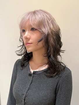 ローエ バイ デコ(Rohe by DECO) 【廣川】ホワイトルーツカラー/レイヤーカット/ウルフカット