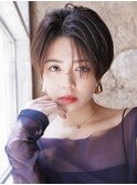 20代30代40代ひし形大人かわいい小顔ラベンダーアッシュショート