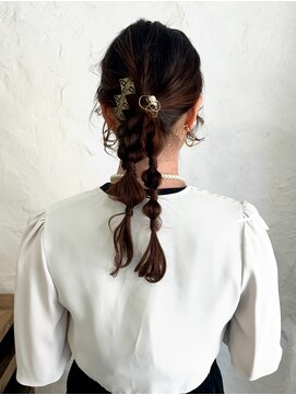 キャンバス(CANVAS) ツイン編み下ろしヘアセット(ミディアム)