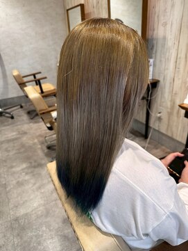 エヌアンドエー 杉戸高野台店(N&A) 落ち着いた大人グラデーション◎ブルーアッシュ/Wカラー