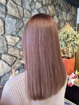 ラックセカンドスペース(LUCK 2nd SPACE) ピンクベージュ/暖色カラー/ハイトーンカラー/ケアブリーチ/U24