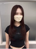 ロングの顔周りレイヤー/ザクザク