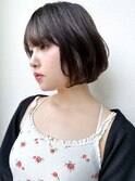 チャコールグレー乾かすだけ抜け感くせ毛風ボブp北浦和20代30代