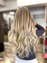 イエローコーン 横浜店(YELLOW CORN)&nbsp;イエローメッシュグラデーション【ダブルカラー/エクステ】