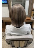 ベージュアンブレラカラーセミロング渋谷表参道エジリ