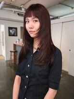 マカロニコースト(macaroni coast)&nbsp;オン眉 ロングレイヤー ワインレッド
