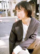 ジーテ(gite)&nbsp;ミニボブ×アプリコットオレンジ　「横浜/髪質改善/縮毛矯正」