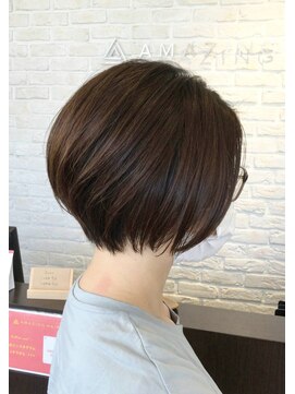 アメイジングヘアー 美沢店(AMAZING HAIR) 【AMAZING HAIR美沢店/桜井】 大人スタイル|丸みショートボブ