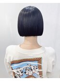 【松戸　石山】切りっぱなしボブ　ワイドバング　黒髪