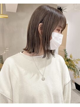 ローレン(LOREN) 【LOREN】ミルクティーベージュぷつっとボブケアブリーチ 梅田