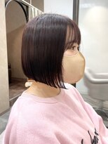 シア 綾瀬店(SHEER)&nbsp;切りっぱなしボブピンクバイオレットカラー