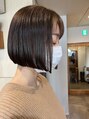 リラ バイ クオーレ(LIRA by CUORE)&nbsp;シースルーバングで大人すとんボブ(元町/三宮)